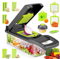 Kit Cortador e Descascador de Alimentos Multifuncional com armazenamento