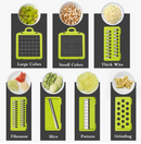 Kit Cortador e Descascador de Alimentos Multifuncional com armazenamento