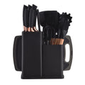 Conjunto Premium de 19 Utensílios de Cozinha em Silicone e Madeira