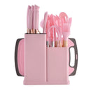 Conjunto Premium de 19 Utensílios de Cozinha em Silicone e Madeira